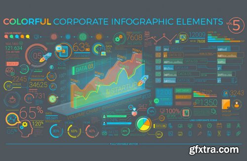 Colorful Corporate Infographic Elements