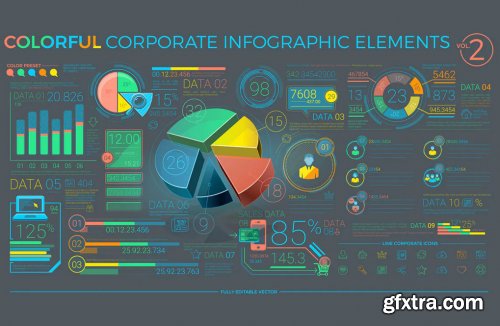 Colorful Corporate Infographic Elements