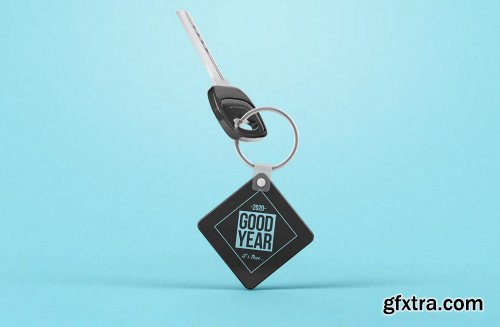 Rhombus Keychain Mockup