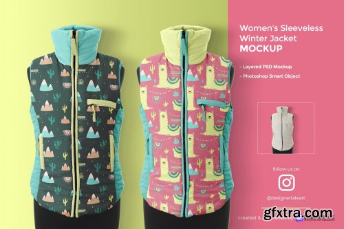 CreativeMarket - Women’s Winter Jacket Mockup 4387758