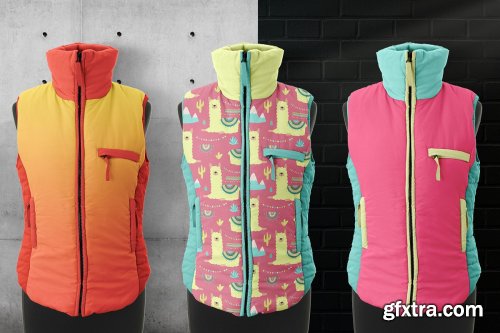 CreativeMarket - Women’s Winter Jacket Mockup 4387758