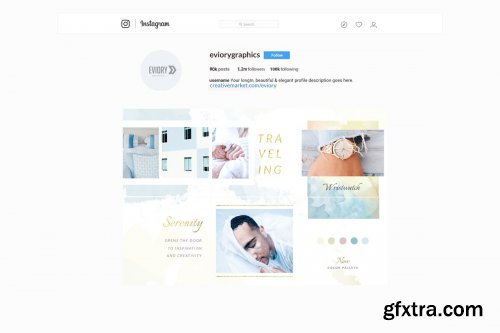 CreativeMarket - Wind Instagram Puzzle - Canva & PS 4458401