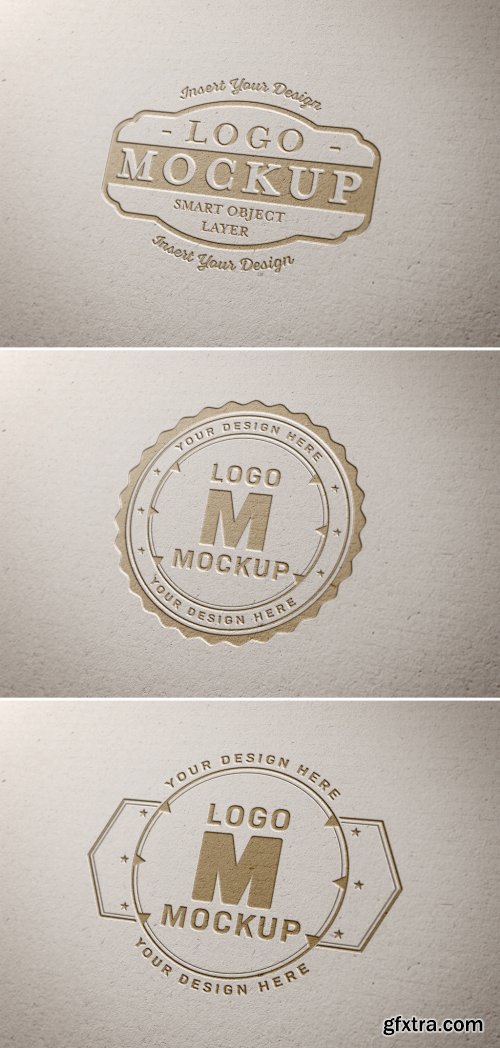 Paper Pressed Logo Mockup 318694453