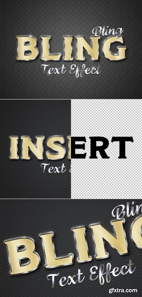 Silver and Gold Text Effect Mockup 318694120