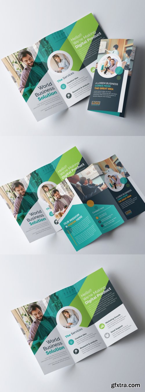 Corporate Trifold Brochure Layout 317788403  