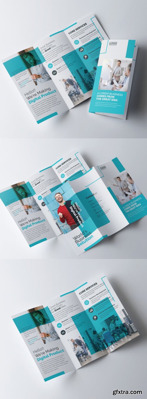 Simple Trifold Brochure Layout 317788323