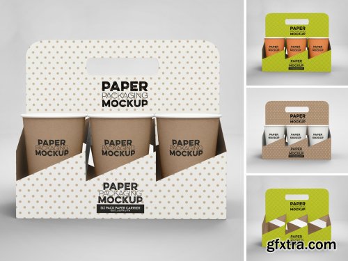 Paper 6 Cup Holder Front View Mockup 318968213