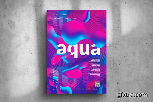 Aqua Party Big Poster Design