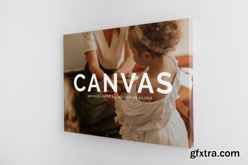 CreativeMarket - Landscape Canvas Ratio 4x3 Mockup 02 4262933