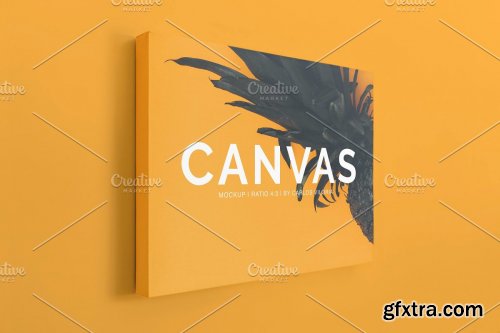 CreativeMarket - Landscape Canvas Ratio 4x3 Mockup 04 4265484