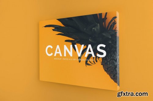 CreativeMarket - Landscape Canvas Ratio 4x3 Mockup 02 4262933