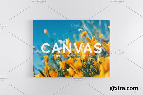 CreativeMarket - Landscape Canvas Ratio 4x3 Mockup 03