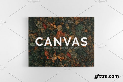 CreativeMarket - Landscape Canvas Ratio 4x3 Mockup 03