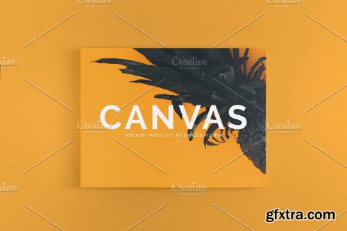 CreativeMarket - Landscape Canvas Ratio 4x3 Mockup 03