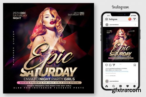 CreativeMarket - Epic Sound Flyer Template 4516061