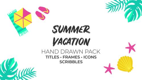 Summer Vacation Hand Drawn Pack - 13199541
