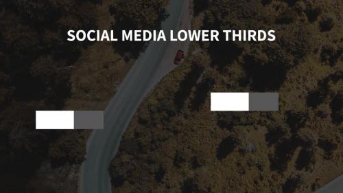 Lower Third with 5 Social Media Icons in a Row - 13206951