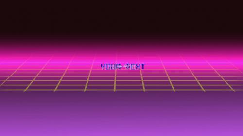 neon colored 80s style intro with text - 12974440