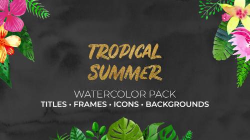 Tropical Summer Watercolor Pack - 13127015