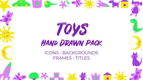 Kids & Toys. Hand Drawn Pack - 13825178