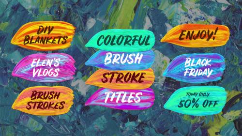 Colorful Brush Stroke Titles - 13825224