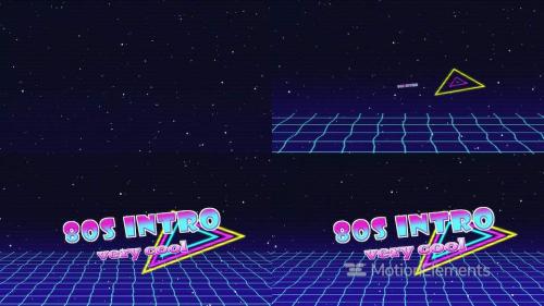 80s color intro with royalty-free music - 13735150
