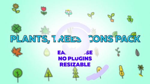 Plants, Trees Icons Pack - 13790719
