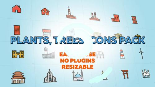 Buildings and Constructions Icons Pack - 13803509