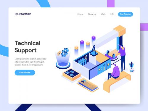 Technical Support Isometric Illustration - technical-support-isometric-illustration-5314c959-d8a6-41ef-befe-24e0e68f7fc0