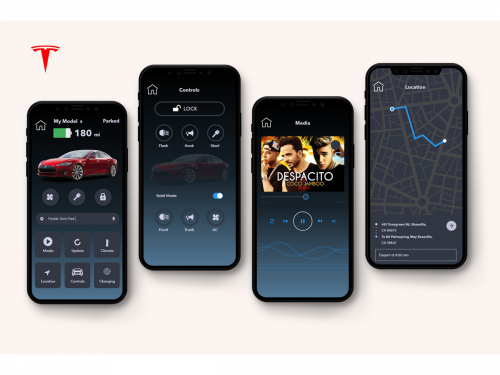 Tesla app redesign - tesla-app-redesign