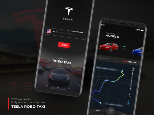 Tesla RoboTaxi App Concept - tesla-robotaxi-app-concept