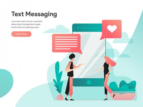 Text Messaging Illustration Concept - text-messaging-illustration-concept