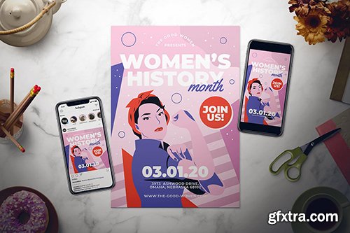 Women's History Month Flyer Set