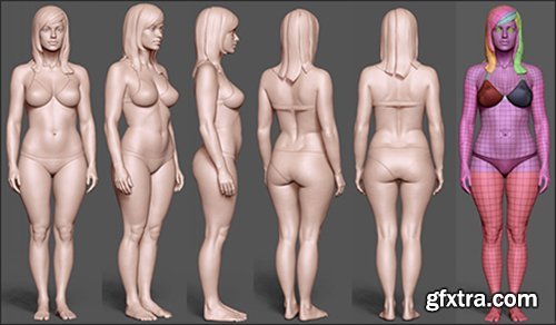 Gumroad - Female body basemesh 01