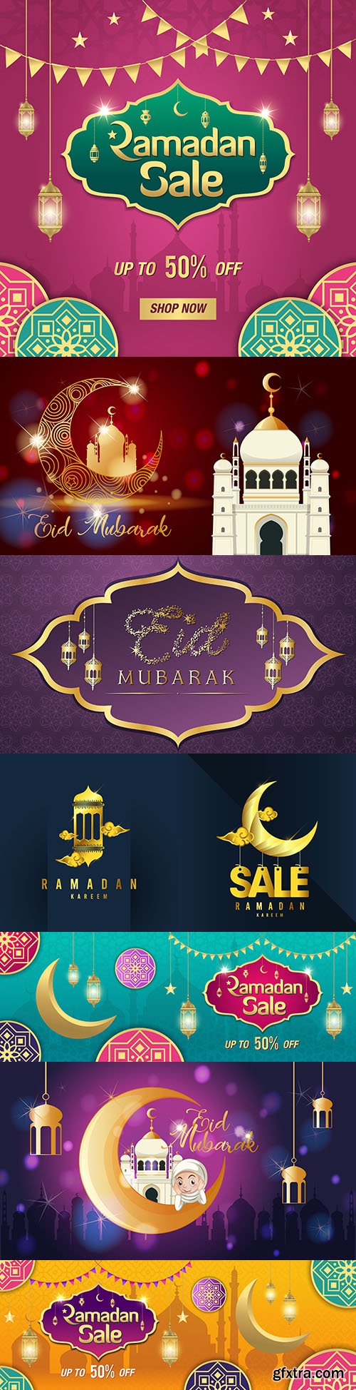 Eid Mubarak and Ramadan Karrem sale background