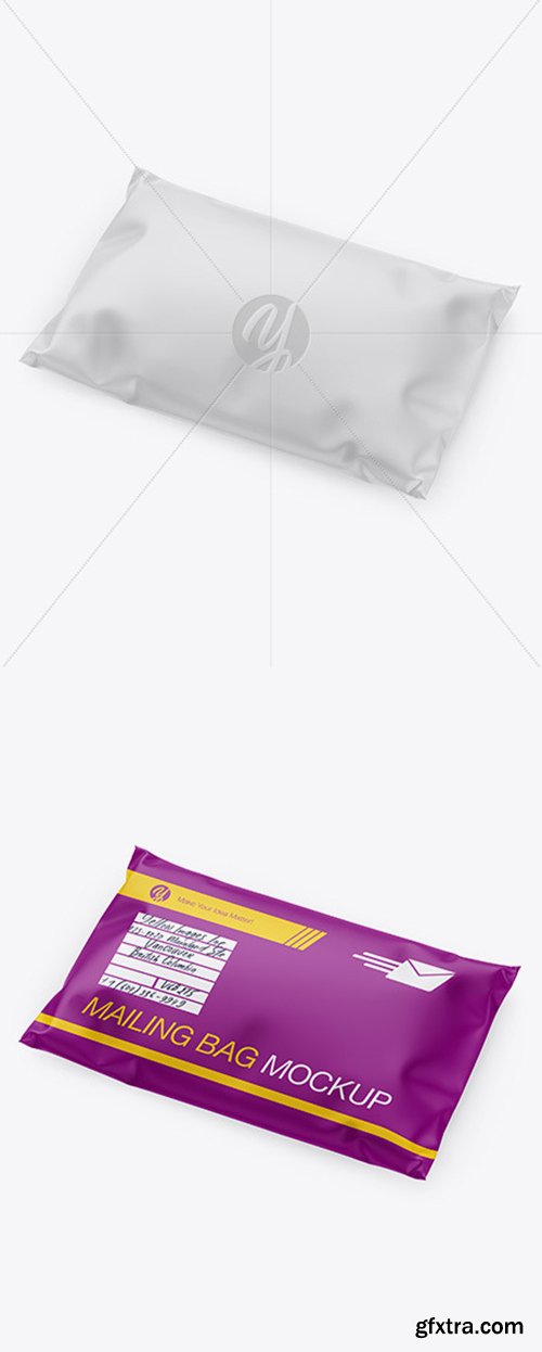 Matte Mailing Bag Mockup - Half Side View 54852