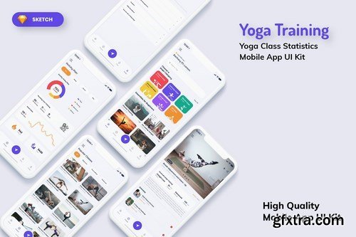 Yoga Class Mobile App Pack