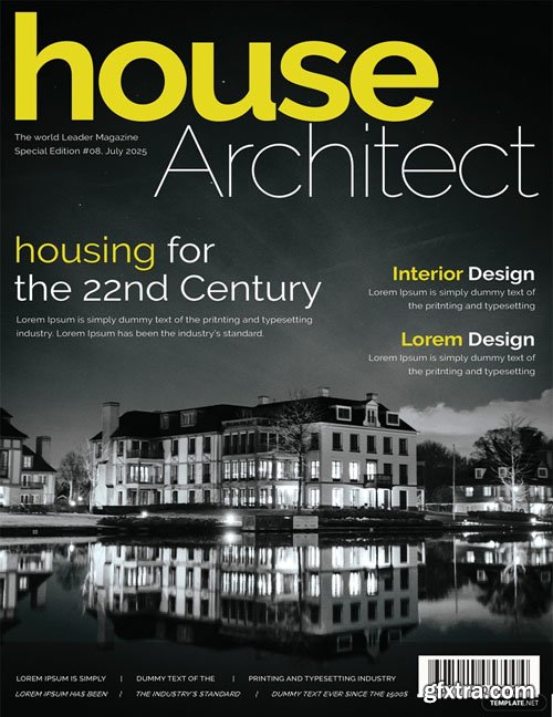 Architecture Magazine Cover Page PSD Template