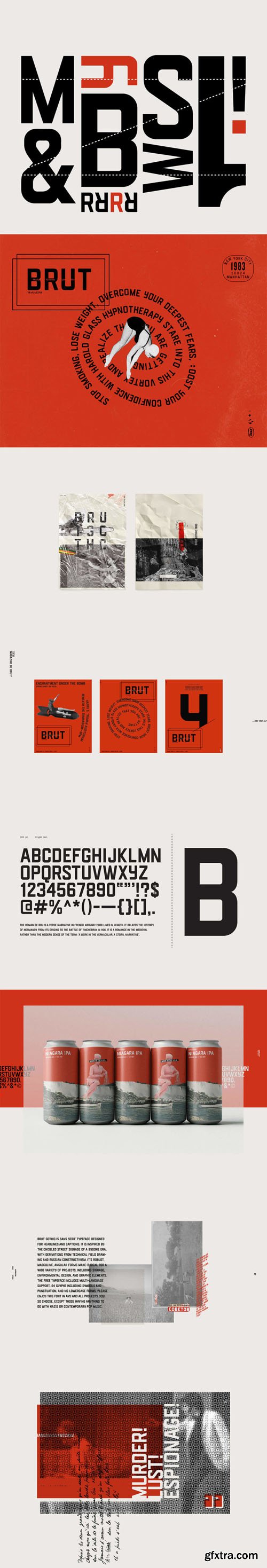 Brut Gothic Sans Serif Font