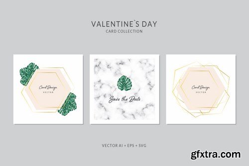 Valentines Day Card Vector Set