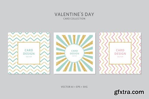 Valentines Day Card Vector Set