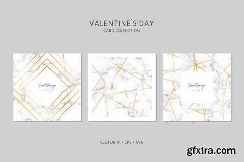 Valentines Day Card Vector Set