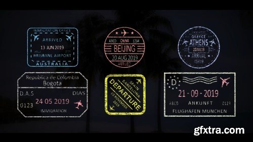 Videohive 50 Travel Stamps 23673412