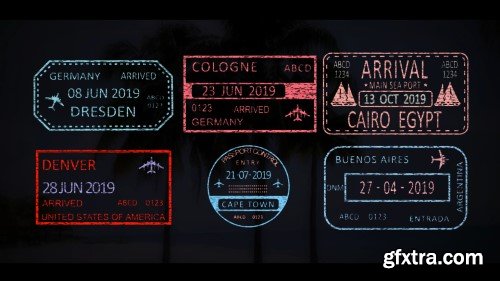 Videohive 50 Travel Stamps 23673412