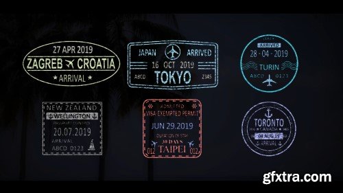 Videohive 50 Travel Stamps 23673412