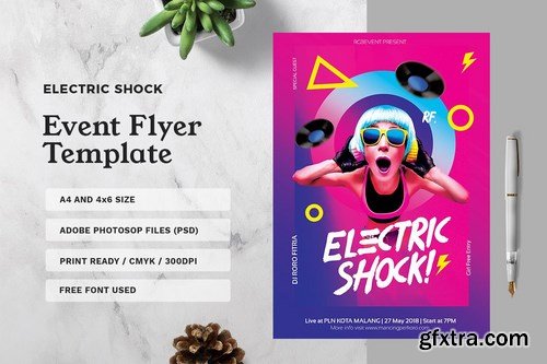 Electric Shock DJ Flyer