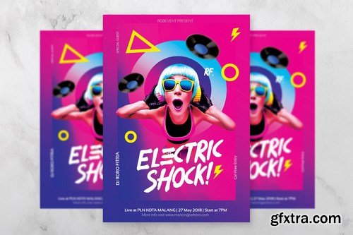 Electric Shock DJ Flyer