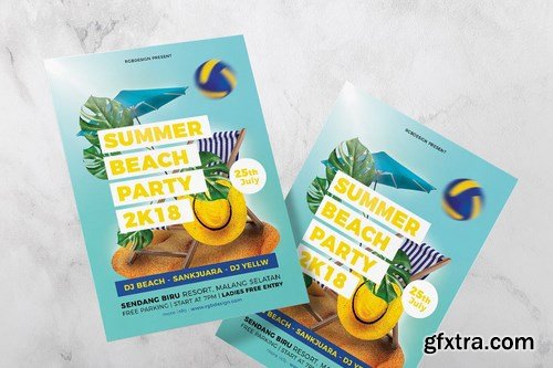 Summer Beach Party Flyer