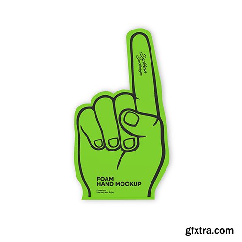 Foam Hand PSD Mockup