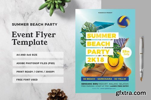 Summer Beach Party Flyer